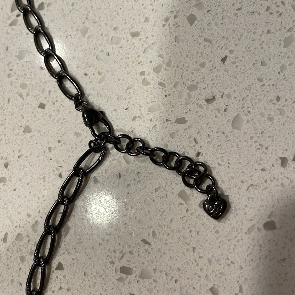 Brighton black and silver long statement necklace - Picture 4 of 4